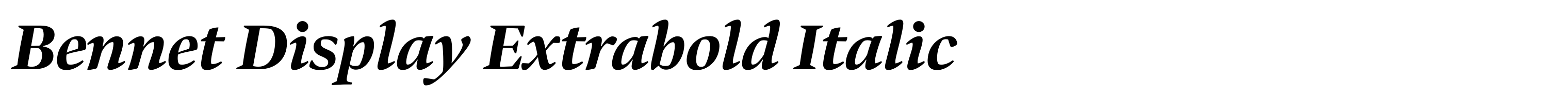 Bennet Display Extrabold Italic